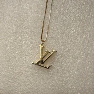 Louis Vuitton Gold Pendant Necklace